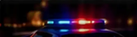 Police lights at night